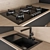 Modern Black Wood Kitchen 3D model small image 3