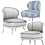 Elegant Flax Linen Kitts Chair 3D model small image 5