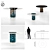 Mezzo Collection Kirk Dining Table: Elegant Lacquered Wood, Carrara Marble, and Polished Brass Design 3D model small image 4