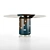 Mezzo Collection Kirk Dining Table: Elegant Lacquered Wood, Carrara Marble, and Polished Brass Design 3D model small image 5