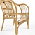 Pari Rattan Chair: Organic Elegance for Your Space 3D model small image 5