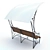 Park Canopy Bench: Elegant Outdoor Seating 3D model small image 2