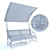 Park Canopy Bench: Elegant Outdoor Seating 3D model small image 4