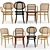 Modernist Wooden Chair Set 3D model small image 1