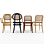 Modernist Wooden Chair Set 3D model small image 2