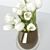 Snowy Blooms: White Tulips in Vase 3D model small image 2