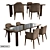 Elegant Porada Quadrifoglio Table 3D model small image 1