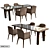 Elegant Porada Quadrifoglio Table 3D model small image 2