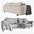 Modern Fabric Sofa Set 3D model small image 2