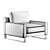 Elegant EGO Armchair by Rolf Benz 3D model small image 3