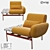 LoftDesigne Armchair: Sleek Metal and Fabric Combination 3D model small image 1