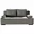 Sao Paulo Velvet Light Gray Sofa 3D model small image 2