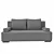 Sao Paulo Velvet Light Gray Sofa 3D model small image 4