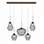 Sleek 5-Light Pendant Set 3D model small image 1