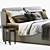 Elegant Meridiani Kira Bed Set 3D model small image 2