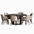 Elegant Misool Dining Set 3D model small image 3