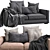 Luxurious Vittoria Luisa Leather Sofa 3D model small image 5