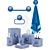 Elegant Bath Décor Set: 4-Piece 3D model small image 1