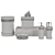 5-Piece Bathroom Décor Set 3D model small image 5