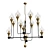 Flaming Fire Chandelier 3D model small image 1