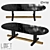 Metal and Marble Coffee Table | LoftDesigne Model 6729 3D model small image 1
