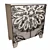 Boho Flower Carved Tara: Modern Storage Cabinet 3D model small image 3