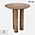 Rustic Wood 70x70cm Table 3D model small image 1