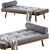 Versatile Daybed: W1800 x H440 x D900mm 3D model small image 1