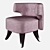 Rugiano Brigitta: Chic Art Deco Armchair 3D model small image 2