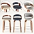 Modern Swivel Stools Set - 3 Designs 3D model small image 1