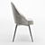 Velvet Swivel Office Chair - Mid-Century Elegance 3D model small image 4