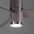 Sleek Smart Ceiling Fan 3D model small image 2