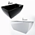 Elegant Black and White Bathtub 3D model small image 1