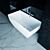 Elegant Black and White Bathtub 3D model small image 4