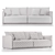 Ultimate Comfort 3-Seater Sofa 3D model small image 2