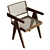 Vintage Pierre Jeanneret Armchair: Iconic Design 3D model small image 3