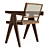 Vintage Pierre Jeanneret Armchair: Iconic Design 3D model small image 4