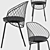 13 Arm Wire Chair | W-460xD-490xH-750 mm 3D model small image 2
