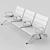 Black Flair Airport Seating by Poltrona Frau 3D model small image 5