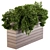 Rustic Wood Planter Set 3D model small image 1