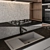 Sleek Black & Wood 28: Modern Kitchen 3D model small image 2