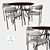 Versatile Jules Drop-Leaf Dining Set 3D model small image 1