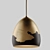 Black & Silver Ombre Pendant: Sleek Porcelain Lighting 3D model small image 1