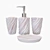 Elegant 4-Piece Pink Bathroom Set 3D model small image 1