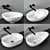 Acrylic Sinks: Matte/Glossy Finish 3D model small image 1