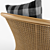 Montego Rattan Lounge: Realistic and Stylish 3D model small image 2