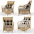 Tropical Rattan Paradise: Bahama Armchair 3D model small image 1