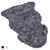 Modern Dark Gray Shag Rug 3D model small image 1