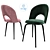 Velvet Pink Ticino Chair: Elegant & Luxurious 3D model small image 1