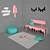 Sweet Shop Decor Set 3D model small image 3